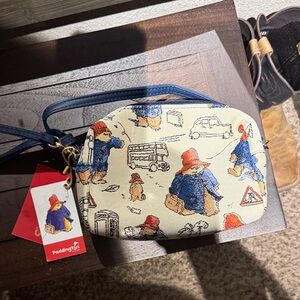 Bear Cream and Blue Crossbody Bag